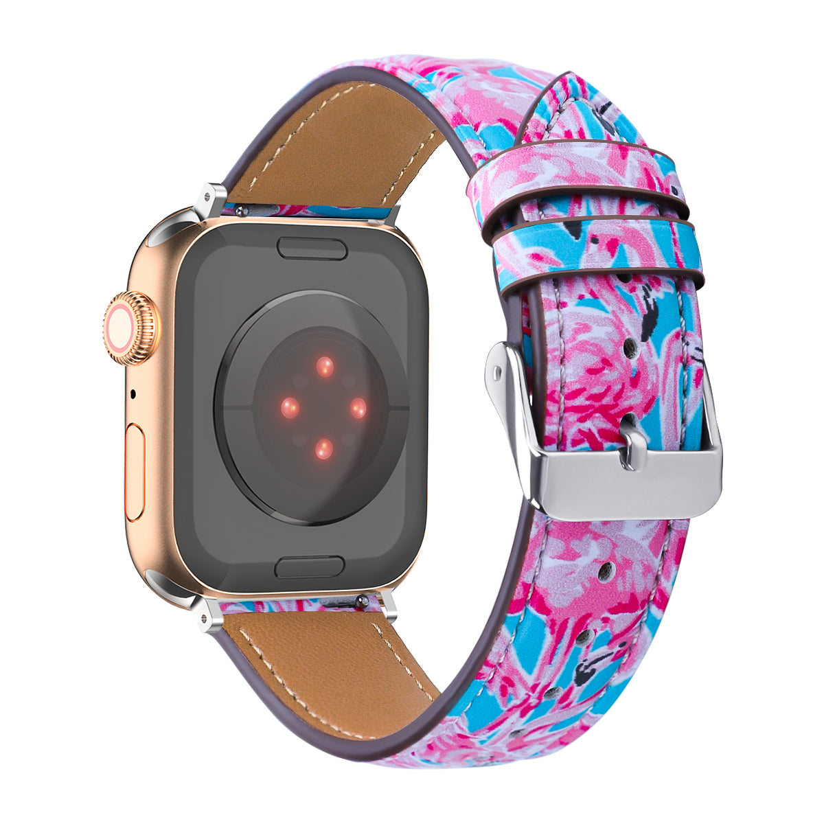 Fancy Printed Leather Bands for Apple Watch Multiple Designs Available 42mm Series 1 3 44mm 45mm 46mm 49mm Pineapple Paradise