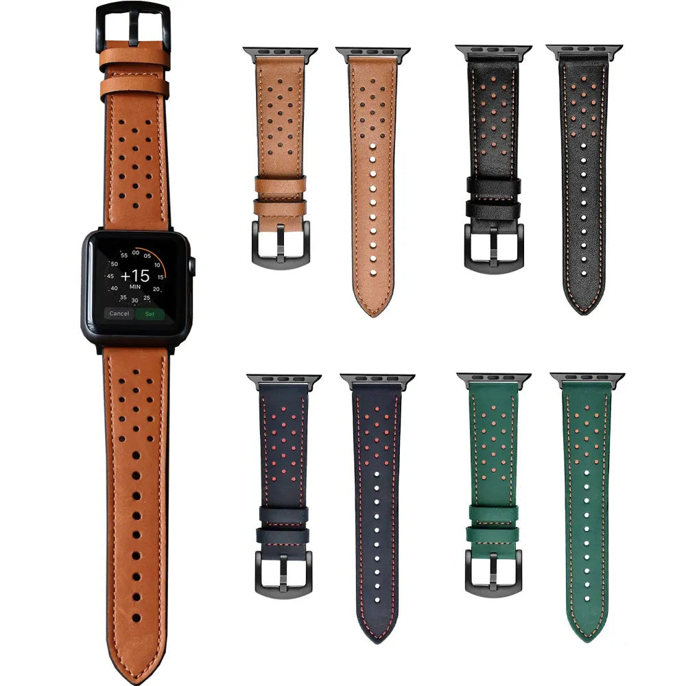 Leather Watch Bands For Apple Watch Fancy Bands