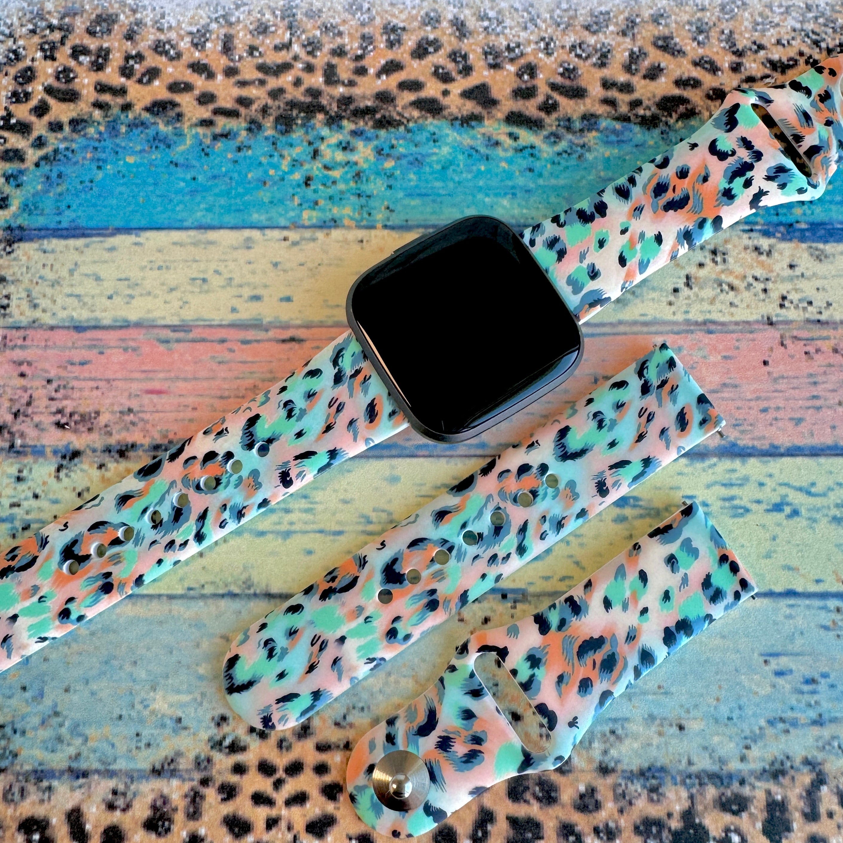 Fitbit on sale leopard band