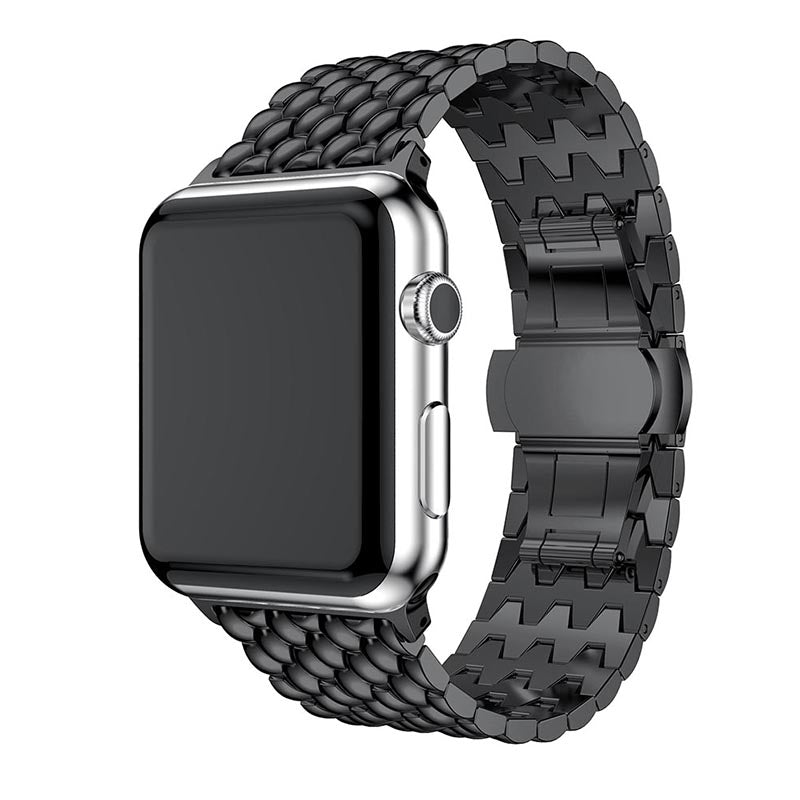 Fancy Bands Braided Luxe Stainless Steel Link Band for Apple Watch Multiple Colors Available 38mm 40mm 41mm 42mm Series 10 Silver