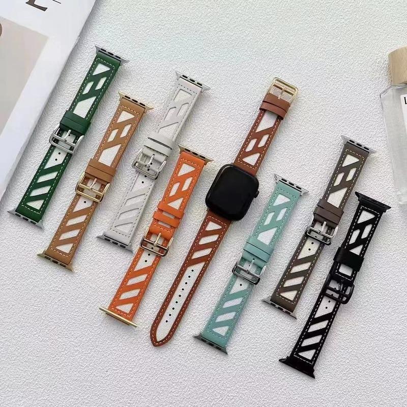 Leather studded discount apple watch band