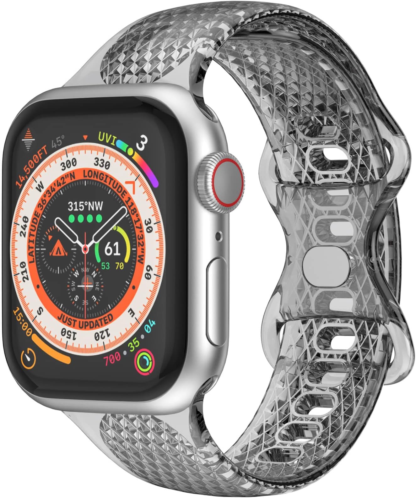 ClearGlide JellyGroove Silicone Sport Band For Apple Watch