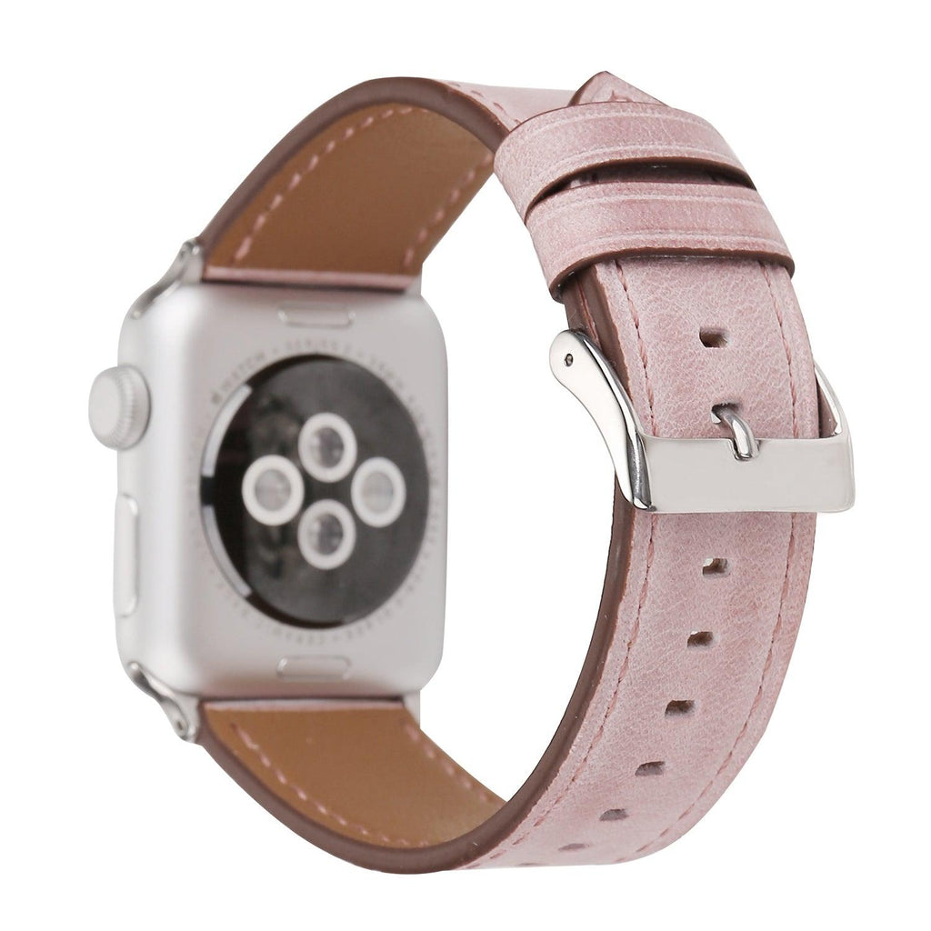 Uonles Designer Band Compatible with Apple Watch 45mm 44mm 42mm, Luxury Beige Plaid Elements Soft Leather iWatch Band with Classic Firmly Buckle for iWatch