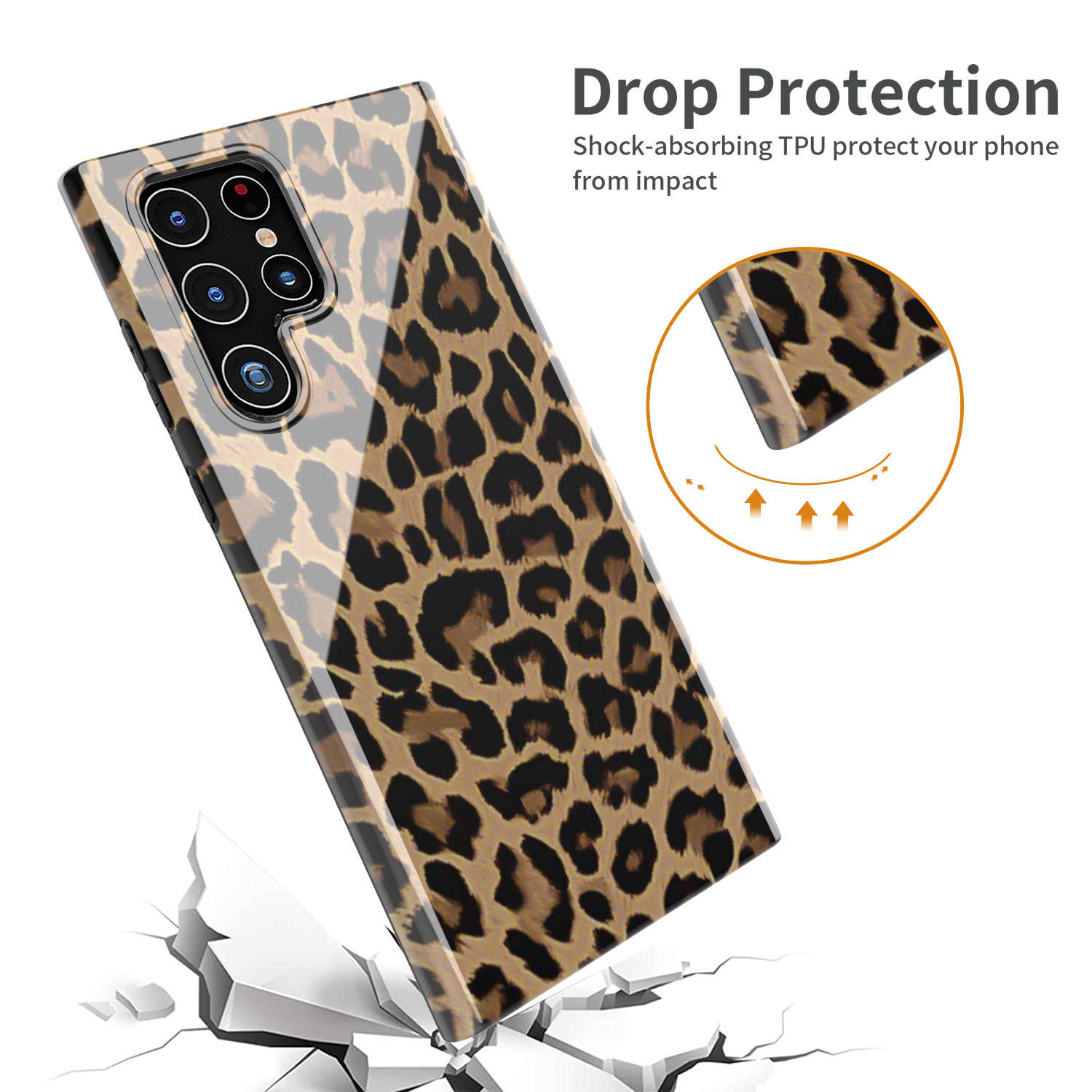 Leopard Drip Cell Phone Case For Samsung Galaxy Fancy Bands