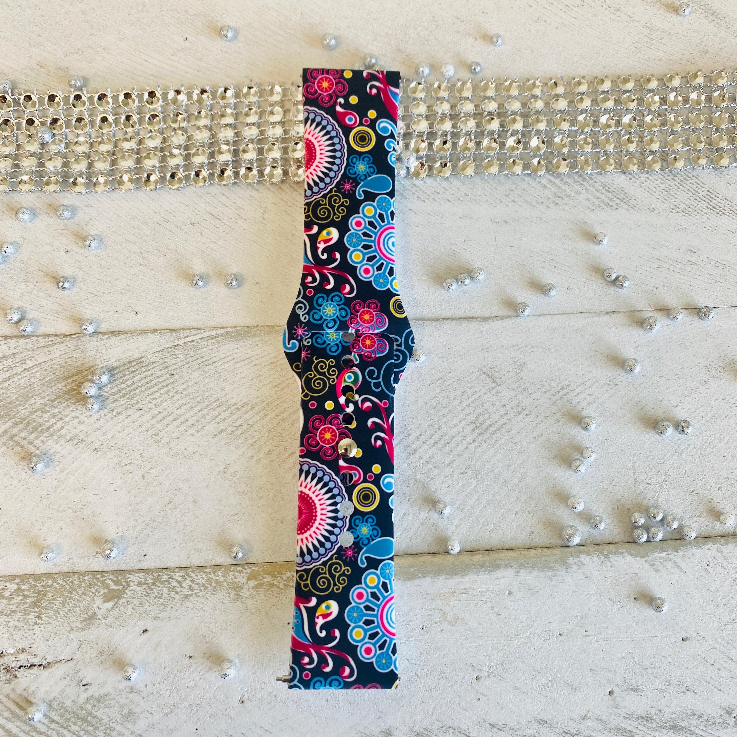 Fancy Bands Colorful Paisley Silicone Apple Watch Band