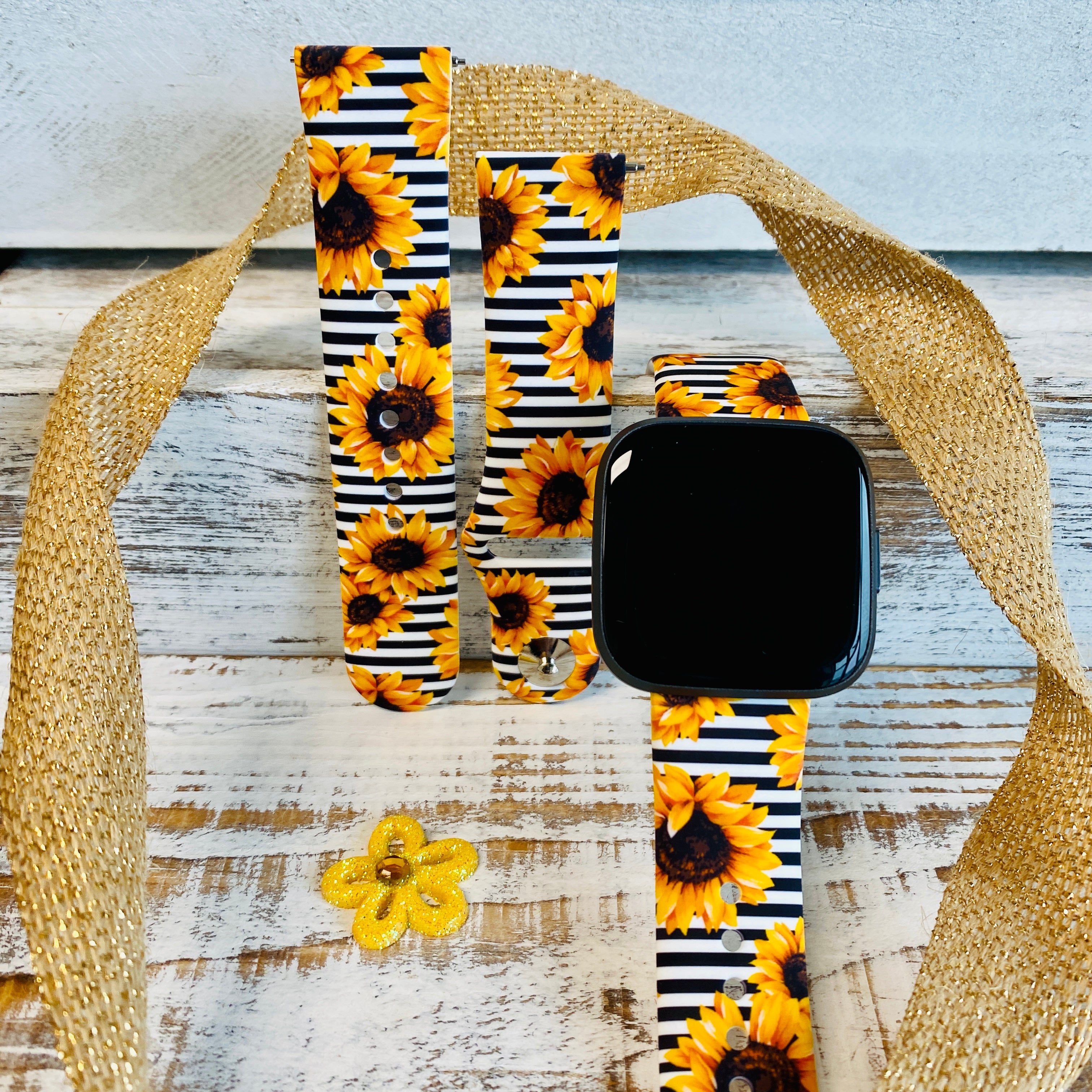 Sunflower fitbit versa band hotsell