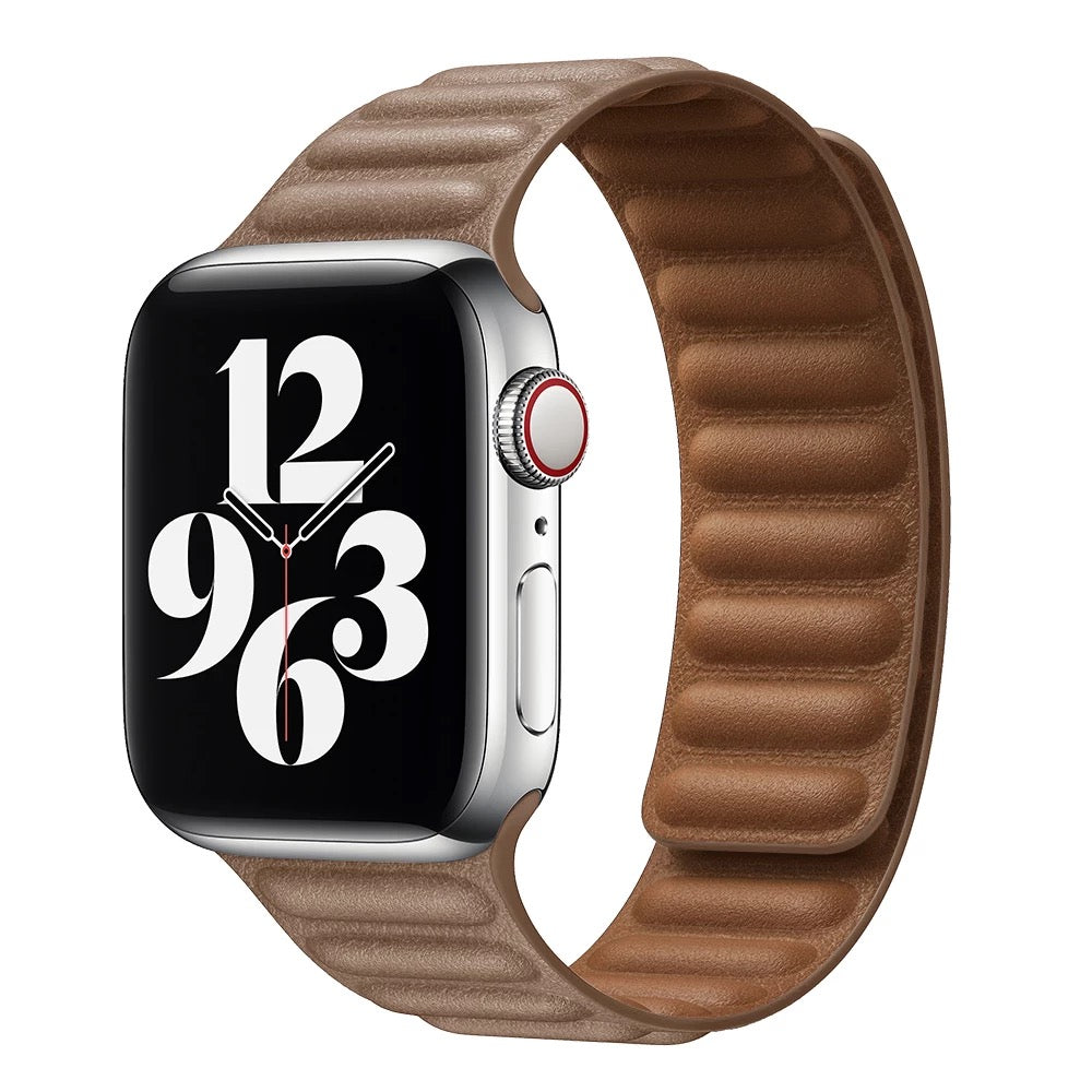 Apple Watch Leather Link Magnetic Band sale 45mm S/M