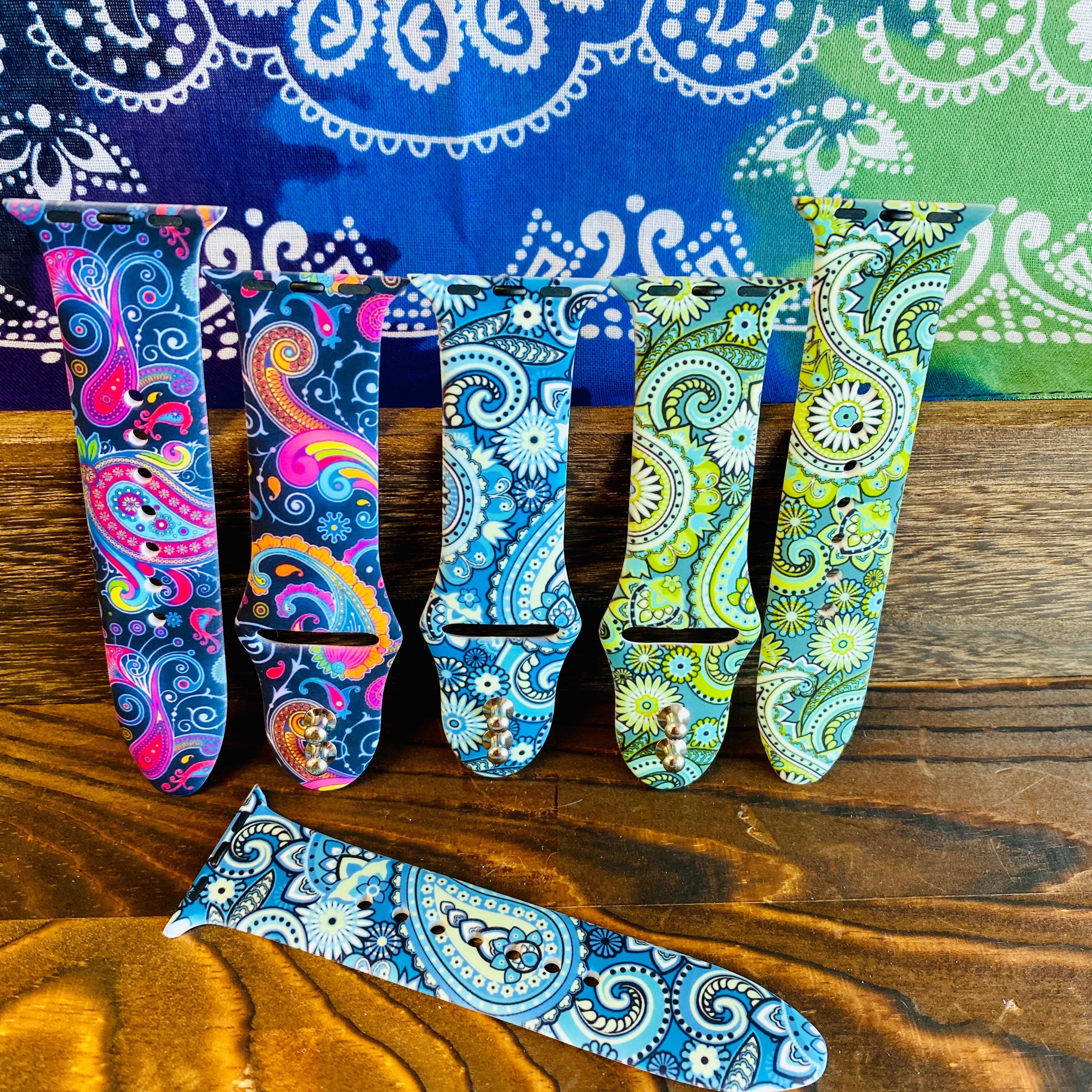 Fancy Bands Colorful Paisley Silicone Apple Watch Band