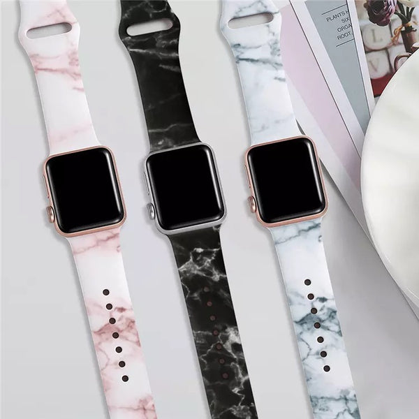 Marble apple watch band 42mm on sale