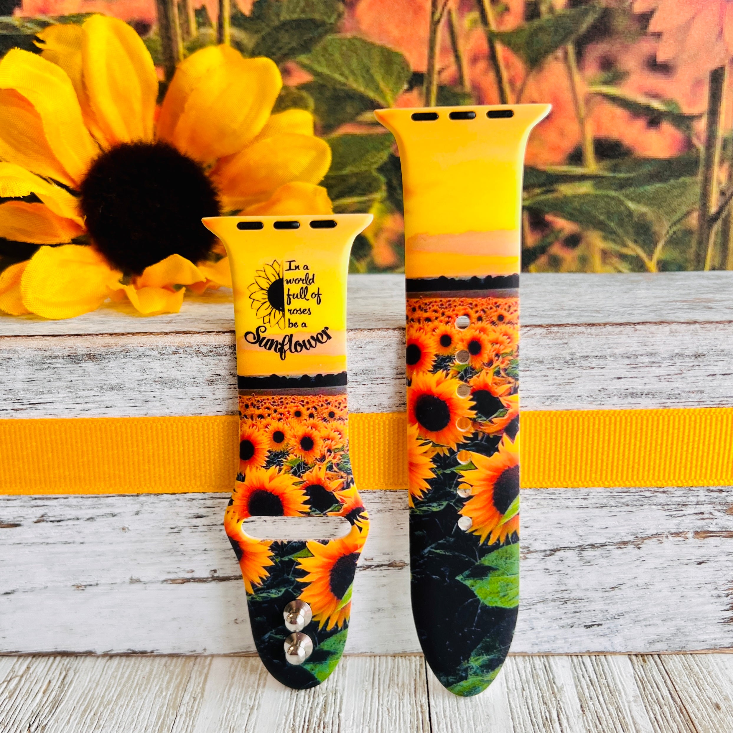 Apple watch series outlet 3 sunflower band