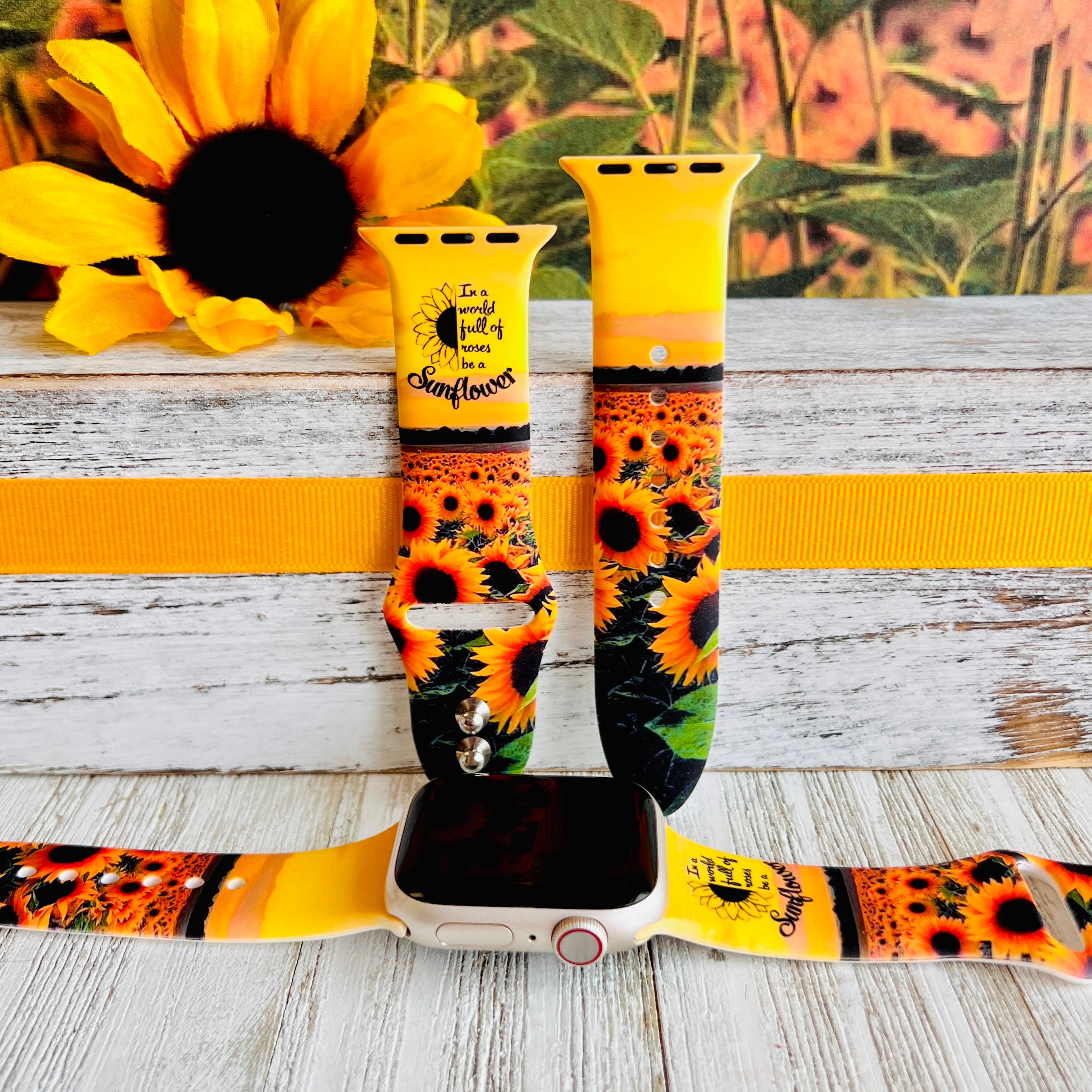 Sunflower apple online watch band