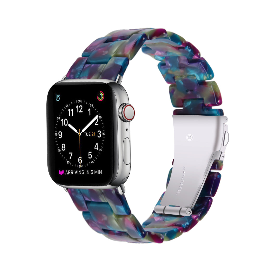 Colored and Clear Apple Watch Band Made With Silver Connector-PLEASE R –  UpScale Slay