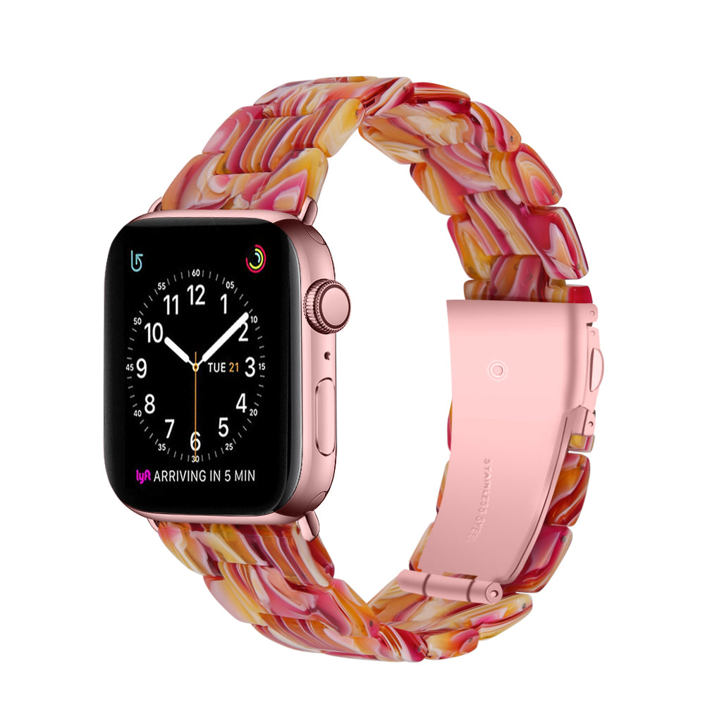 Multicolor LV Apple Watch Band Series 7/6/5/4/3/2/1 Exchange Band floral  Fashion Luxury Personalized Gift