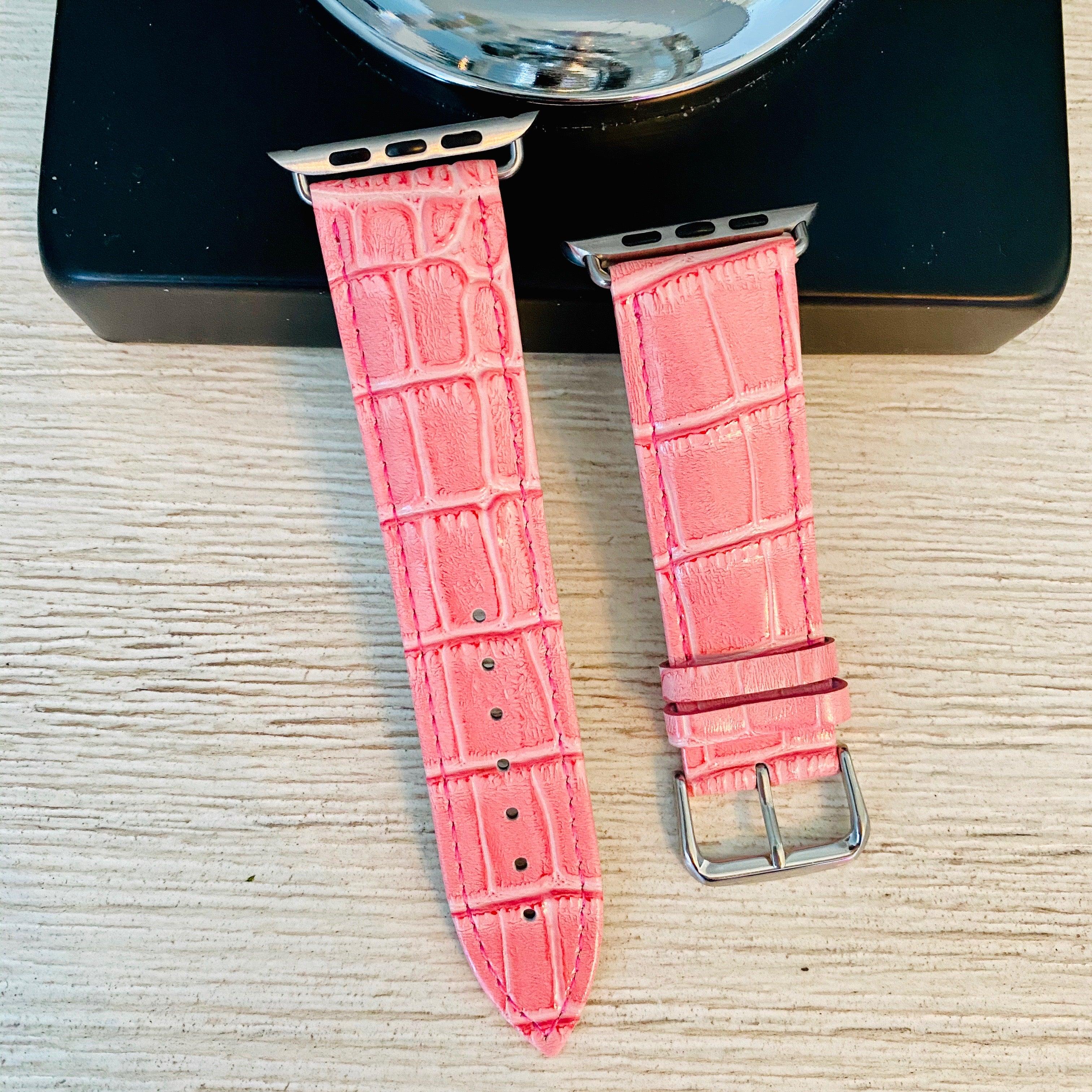 Pink Ostrich Watch Band